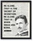 Poster Master Poster Be Alone – Nikola Tesla-Druck – motivierende Zitate Kunst – ermutigende Sprüche Kunst – Geschenk für Männer & Frauen – inspirierende Wanddekoration für Wohnzimmer oder Büro –