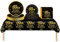 53Pcs Black Gold 60th Happy Birthday Party Tableware Decorations for Him Plastic Table Cloth,7,9inch Paper Plates,Napkins for Men Birthday Table Party Tableware Set for Men Adults Birthday Party