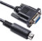 YUANFAHHH plc programming cable Q Series PLC Programming Cable D-sub DB9 Female RS232 Serial to Mini Din 6-pin Cable Compatible with QC30R2 (Size : 1.8M, Color : Black)