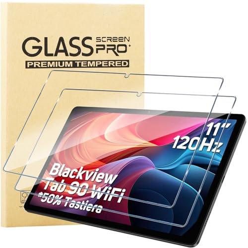 KUSINHOKA Schutzfolie für Blackview Tab 90 Wifi/Blackview Tab 9 Folie, 2 Stück 9H Härte [Anti-Kratzen] Anti-Fingerabdruck Gehärtetem Schutzglas, Anti-Bläschen [Hohe Empfindlichkeit] Displayschutzfolie