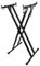 GCGC Double Brace X-Style Keyboard Stand,Portable Electronic Keyboard Piano Stand,Hand-held Adjustment Bracket, Easy to Use for Home Studio