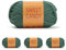 Ceihwa 4 Stück Baumwollgarn zum Häkeln Grün Strickgarn Dickes Garn Makramee Garn 6mm Baumwolle Häkelgarn Set Bändchengarn Baumwollgarn zum Stricken Band Garn Cotton für Anfänger, DIY Handwerk