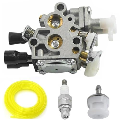 ZAMDOE HS46 HS56 Carburatore Carb per ZAMA C1T-S195 C1T-S195E per Stihl HS46 HS56 HS56c 4242-120-0600 7010-871-0231 Serie Tagliasiepi Motore Tagliaerba Erbacce, con Candela Filtro Carburante