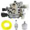 ZAMDOE HS46 HS56 Carburatore Carb per ZAMA C1T-S195 C1T-S195E per Stihl HS46 HS56 HS56c 4242-120-0600 7010-871-0231 Serie Tagliasiepi Motore Tagliaerba Erbacce, con Candela Filtro Carburante