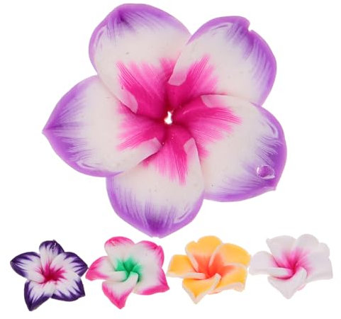 LIFKOME 5st Blumenperlen Plumeria-ton-anhänger Plumeria-blumen-halskette Plumeria-anhänger Für Die Schmuckherstellung Schmuck-tonperlen Charm Zur Schmuckherstellung Tonanhänger Polymer-ton