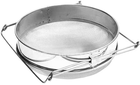 Jvjggag Filtro per, in acciaio inox, setaccio per, filtro per, attrezzatura per apicoltura, filtro rete doppio setaccio per apicoltori