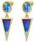 AXELUNA Blaue Dreieck Ohrstecker für Frauen 925 Sterling Silber 18K Gold plattiert Abalone Shell Personalisierte Schmuck Geschenke Für Mutter Ehefrau