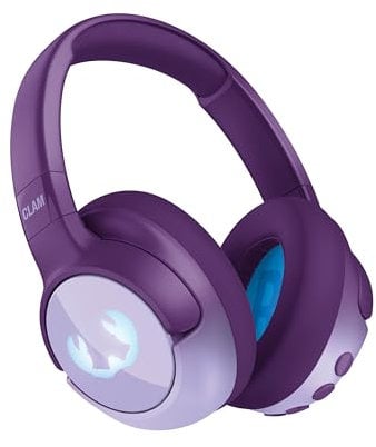 Fresh 'n Rebel Clam Junior, Bluetooth-Kopfhörer für Kinder mit aktiver Geräuschunterdrückung, sicherer Klang (<85dB), Mit Audiokabel und Aufklebern, LED-Lichteffekt. 60 Std. Spielzeit (Mighty Magic)