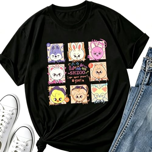 Stray Kids Rock Star Album Merch T-Shirt Felix Jisung Hyunjin Minho Bangchan Changbin Konzerte Tee Unisex Tops