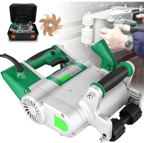 Wandschlitzer,Wandschlitzer Mit Staubabsaugung, 1100w,Wandschlitzmaschine, 1-Malige Wandnutschneidemaschine, Für Das Schneiden Von Ziegel Granit Marmor,Betonstein,Zementziegelwände,25mm