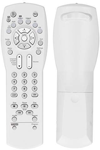 TV DVD VCR AUX Video Media Center System Controller für AV 3-2-1 Serie mit TV-Codes-Einstellung, CBL SAT-Codes-Einstellung, Weiß