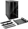 Tecmojo Gabinete de datos de montaje en pared, gabinete de servidor de 12U de 10 pulgadas, gabinete de red de 330 mm de profundidad con estante de rack, paneles de cepillo, organizador de cables para