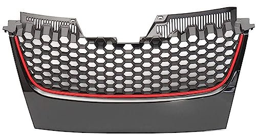 Rejillas Frontales Rejillas Parrilla Riñón Parachoques Delantero Negro Brillante para VW para Golf V Mk5 2006-2009 Decorativa(B)