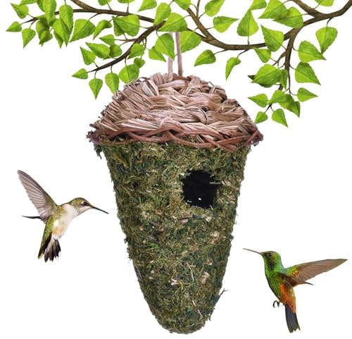 Geflochtenes Vogelhaus - Handgemachtes Vogelhaus Im Freien, Tränenförmige Nisten, Langlebiges Und Verschleißfestes Haus, Naturfaserkonstruktion Für Bäume, Gärten