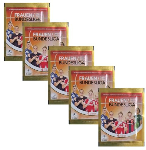 Frauen Bundesliga 2025/26 Sticker | 5 Stickertüten – Offizielle Kollektion – Frauenfußball Sticker zum Sammeln & Tauschen