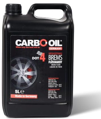 CARBO OIL® DOT 4 SL6 Bremsflüssigkeit (5L) – Synthetisch, niedrigviskos, optimal für ESP/ABS – maximaler Schutz vor Verschleiß & Korrosion – Bremsflüssigkeit DOT 4, Bremsflüssigkeit – Made in Germany