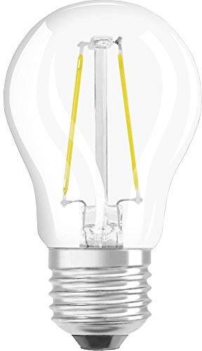 Osram Drop Shape Superstar Classic P LED Lamp, Glass, Warm White, E27, 4.5 W