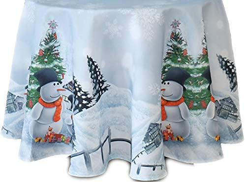 Raebel - RundeDecke - Druckmotiv Schneemänner - (Ø150 cm)