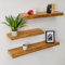 BestLoft Wandregal Wandboard Regal Wand Schweberegal Holzregal Bücherregal Wand Wandregal Holz kleines Regal Küchenregal Wand Shelf Schweberegal Eiche mit Baumkante Naturkante (100cm)
