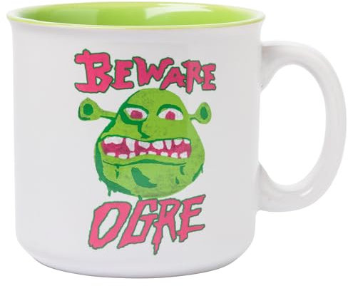 Silver Buffalo SR1406E1 Ceramic Camper Mug Keramiktasse mit Campermotiv, Keramik, Shrek Beware Oger