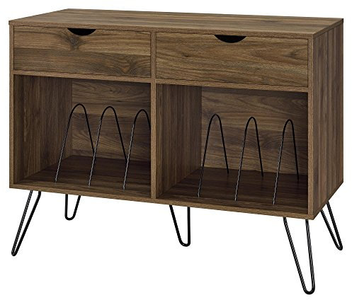 Ameriwood Concord Turntable Stand, Walnut Look
