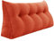 VERCART Rückenkissen Keilkissen Rückenlehne Kissen für Bett Sofa Kopfteil Gepolstert Bettkissen Wandkissen Sofakissen Groß Rueckenkissen Couchkissen Dekokissen Kordsamt Rostige Orange 140cm