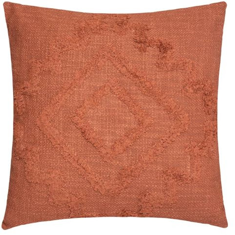 Atmosphera - Kissen Inca aus getufteter Baumwolle in Terrakotta 40x40 cm - Terrakotta