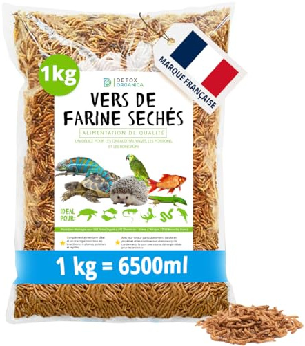 DETOX ORGANICA Vers de Farine séchés - 1kg Correspond à 6500ml