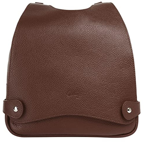 Cluty Rucksack Echt Leder Damen Made in Italy, Daypack, Citybag, Schultertasche, Magnetverschluss, Reißverschlussfach, abnehmbarer Henkel, verstellbare Träger