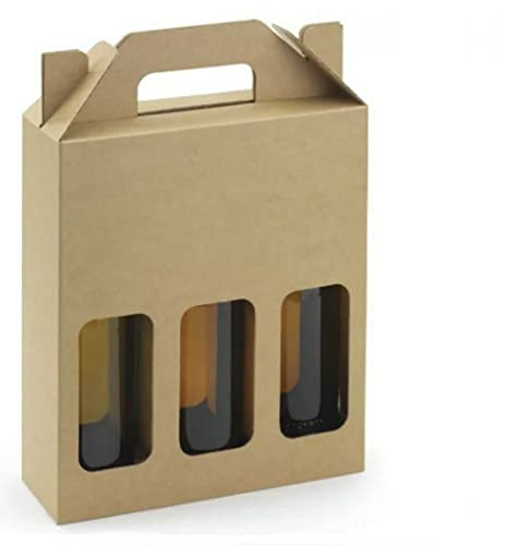 MustBeBonkers 330ml Or 500ml Beer Ale Cider Bottle Carrier Gift Box Cardboard Holder Home Brew (500 ml Bottle Carrier, 10 Carriers)