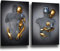 Rahmenloses 3D-Leinwand-Wandkunst, Motiv: Liebesherz, Schwarz-Weiß-Bild, Poster, Drucke, Metallskulptur-Effekt, moderne Gemälde für graues 3D-abstraktes Umarmen, Wanddekoration für Wohnzimmer,