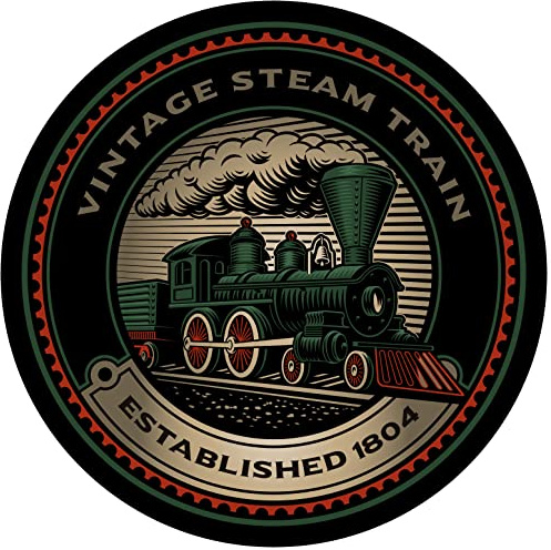Samunshi Eisenbahn Dampflok Aufkleber Autoaufkleber für Motorrad Fahrrad Roller oder Auto Sticker Zug Schienen Eisenbahner Geschenk (15x15cm Eisenbahn Dampflok)