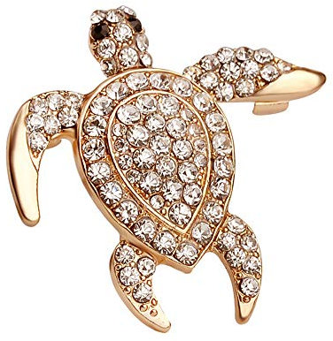 1X Valentine 's Cadeau De Jour Tortue Diamant Revers Pin Émail Broche Broche Bijoux Corsage Bouton Robe Écharpe Châle Clip Sac Ornement Durable Portable et Utile