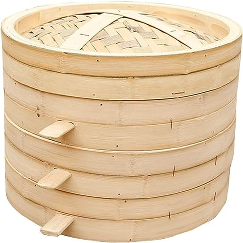 SPUZZO Vaporera de bambú Calderas Dobles Olla de Vapor de bambú Utensilios de Cocina Comercial Bandeja de albóndigas al Vapor Grande Cocinar, Utensilios de Cocina Chinos (Color : 54cm 4steamer1lid)