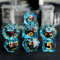 DND Würfel Set Schädel Augapfel Polyedrische Harz Spielwürfel Scharfkantige D&D Rollenspiel-Würfel für Dungeons and Dragons RPG MTG Ttrpg Pathfinder Rollenspiel D20 D12 D10 D8 D6 D4 mit Geschenkbox