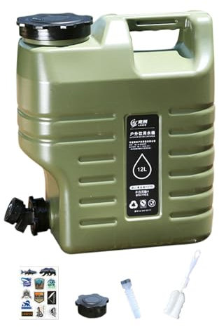 Fenteer Depósito de Agua con de Dispensación, Recipiente Portátil para Excursiones Al Aire Libre, 30x16x35cm 12L
