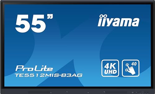 iiyama Prolite TE5512MIS-B3AG 55 Touch Display mit 4K-UHD-Auflösung, 40-Punkt-Touchscreen & 400 cd/m2