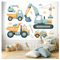 Little Deco Wandtattoo Bagger Fahrzeuge Set Wandsticker für Kinderzimmer Baustelle Wandaufkleber Junge Babyzimmer Wanddeko DL5037-04