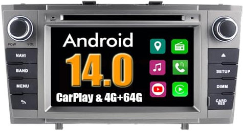 RoverOne Auto Multimedia Player für Toyota Avensis T27 2009-2013 mit CarPlay Android Auto Stereo Autoradio GPS Navigation Touchscreen Bluetooth WiFi