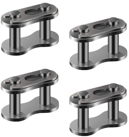 4 Stück Kettenglieder, Stahllegierung Robust Hauptglied Silber Chain Master Link für Motorrad 50cc 70cc 90cc 110cc 125cc ATV Quad 4 Wheeler Pocket Bike, # 428
