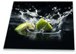 decorwelt Küchenrückwand Spritzschutz aus Glas Wandschutz Herd Spüle Obst Grün 60x52 cm Küchenspritzschutz Fliesenschutz Fliesenspiegel Küche Dekoglas