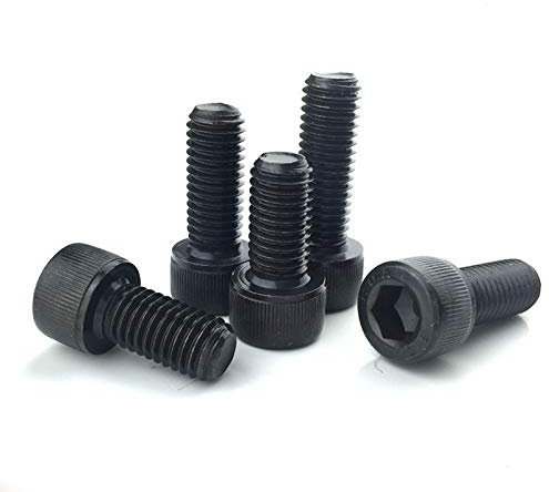 4/5 pezzi M7 Viti a brugola Vite a esagono incassato Bullone di bloccaggio Bulloni esagonali 10-50 mm Lunghezza nero(M7 x 40mm (4Pcs))