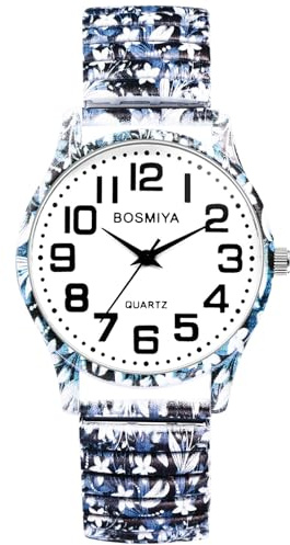 OIDEA Damen Armbanduhr Elastisch Bohemian: Böhmisch Uhren Analog Quarz mit Großen Arabischen Zifferblatt Leicht zu lesen Damenuhr Hippie Stil Geschenk für Herren Damen