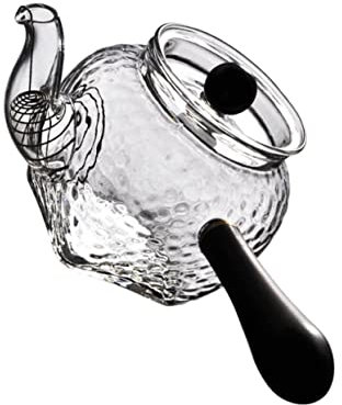 TOPBATHY Tea Teapot Strainer 260ml Heat Resistant Glass Kettle for Hot Tea for Present