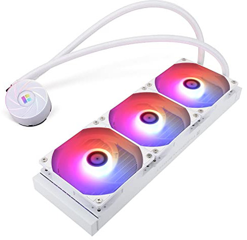 TR AQUA ELITE 360 Blanco ARGB enfriador de agua para CPU, con 3 x 120 mm ventiladores PWM, velocidad 1550RPM,para AMD/AM4/AM5&Intel LGA1150/1151/1200/2011/1700,Enfriador de agua para CPU (blanco ARGB)