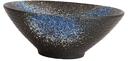 Mikinona Japanische Suppen-/salatschüssel Keramik Ramen-schüssel Deckel Geschirr Robust
