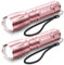 GEARLITE Linterna LED Potente 2 Piezas, 3000 Lumen Linternas LED Alta Potencia con 5 Modos, IP65 Impermeable Linterna Tactica, para Camping, Senderismo, Outdoor, Emergencia (Rosa, 2)