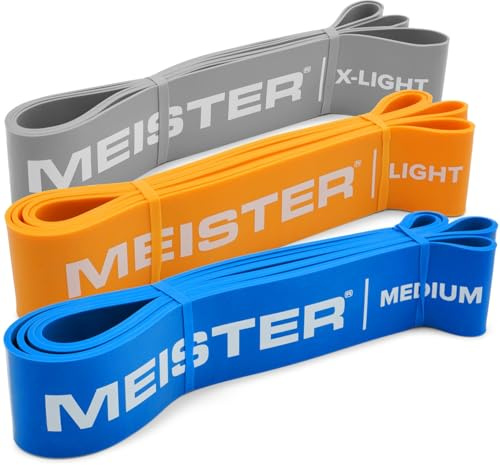 Meister X Band Komfort-Breite 41 x 2 Widerstandsbänder - X-Breite Premium Loop Bänder - 3-Band Set/Licht