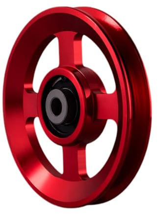 Ezweiji umlenkrollen, aluminiumlegierung Umlenkrolle Fitness Seilrolle | Aluminiumlegierung Umlenkrolle Fitnessgeräte Ersatzteil für Home Gym, sportgeräte, garagentor rollensysteme(Rot 114-115mm)