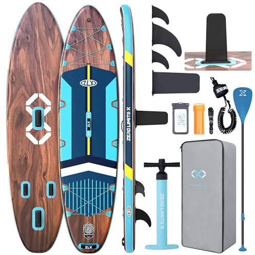 ZLX Stand Up Paddling Board 350x89/83cm,SUP Board Set,Stand Up Paddle mit Einzigartige Mittelfinne,Rutschfester Deckpad,Standup Paddle Board 250/230kg Tragkraft,für Anfänger,alle Könnensstufen